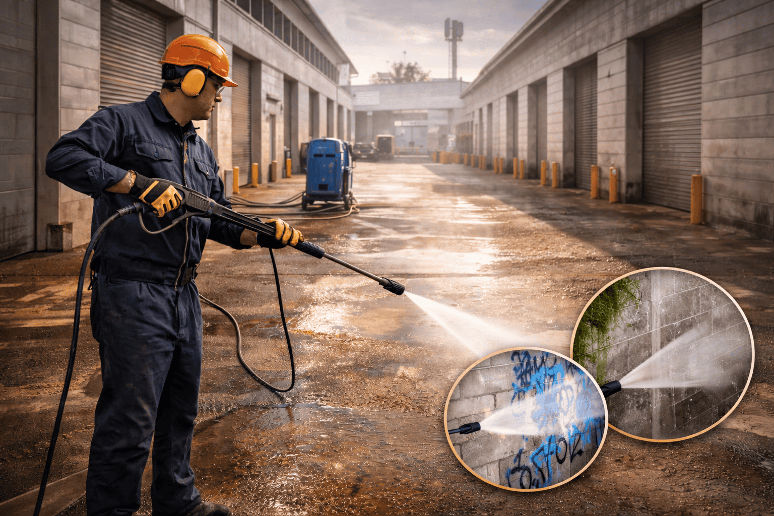 OSHA-compliant industrial pressure washing with PPE Bay Area